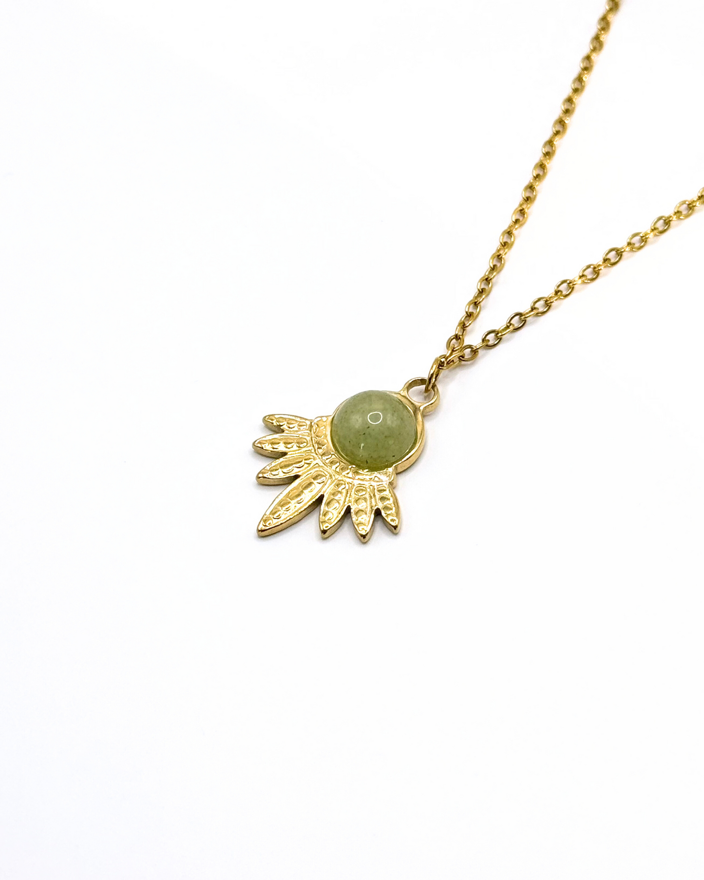 Maple Leaf Natural Gemstone Necklace