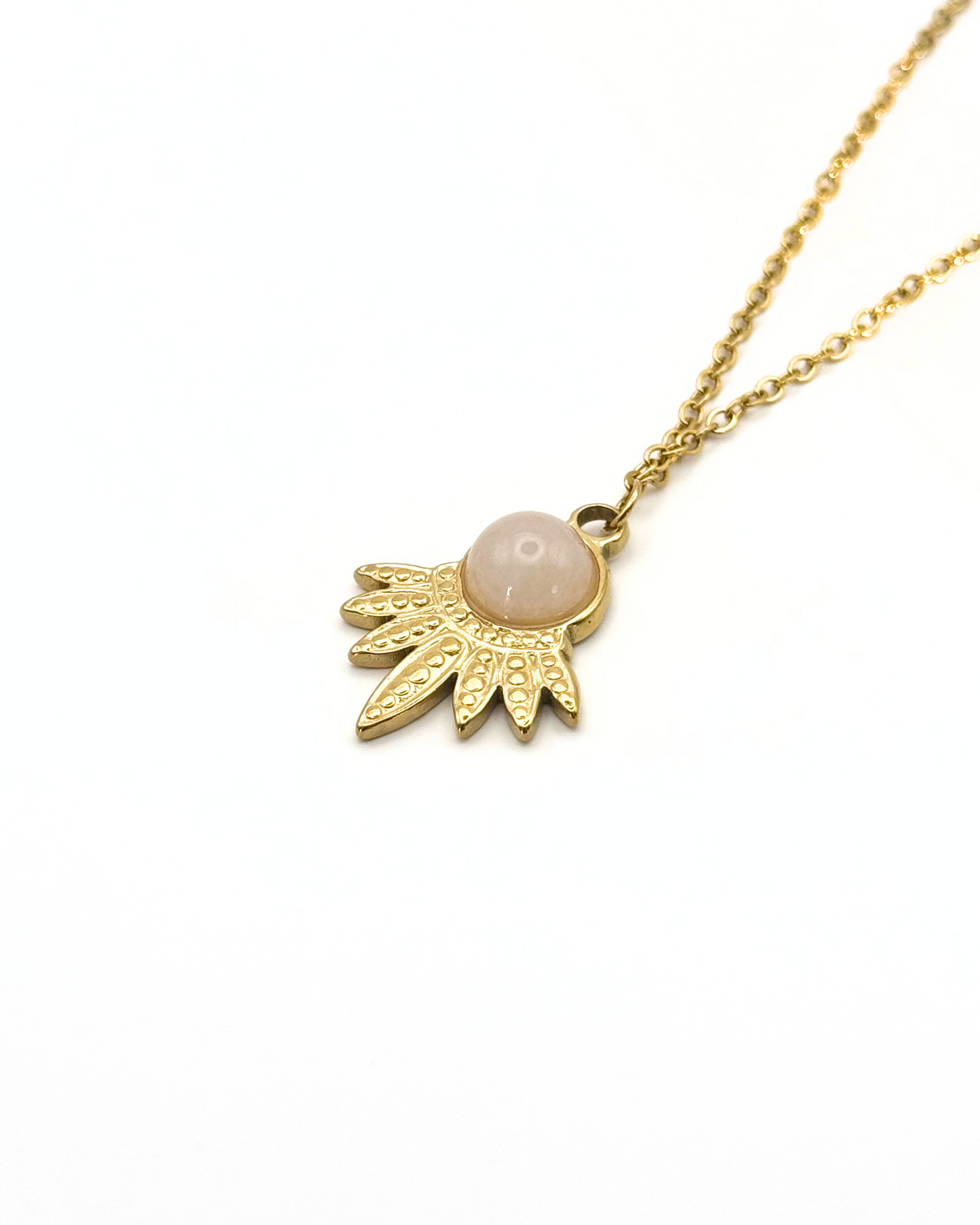 Maple Leaf Natural Gemstone Necklace