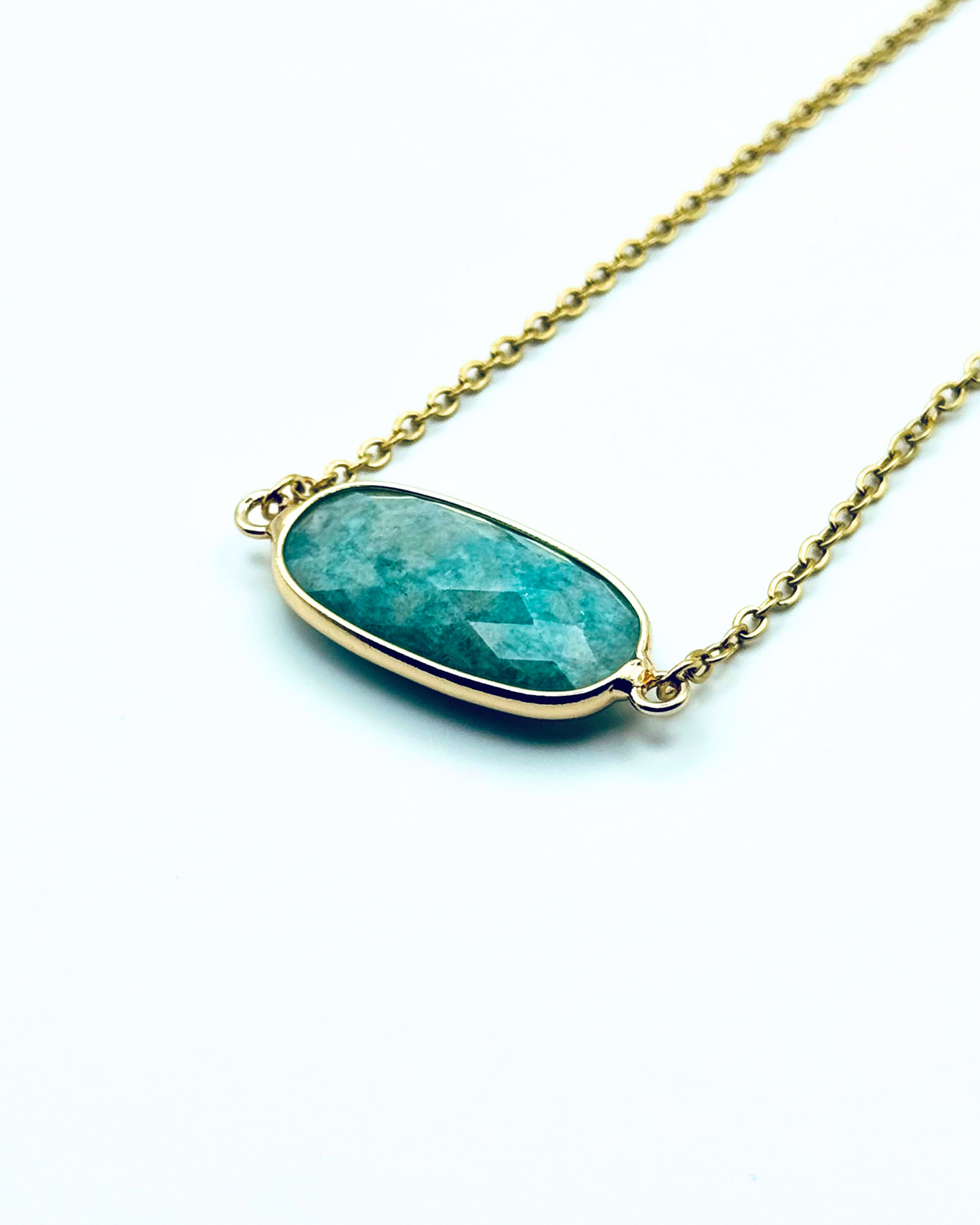 Oval Natural Gemstone Necklace