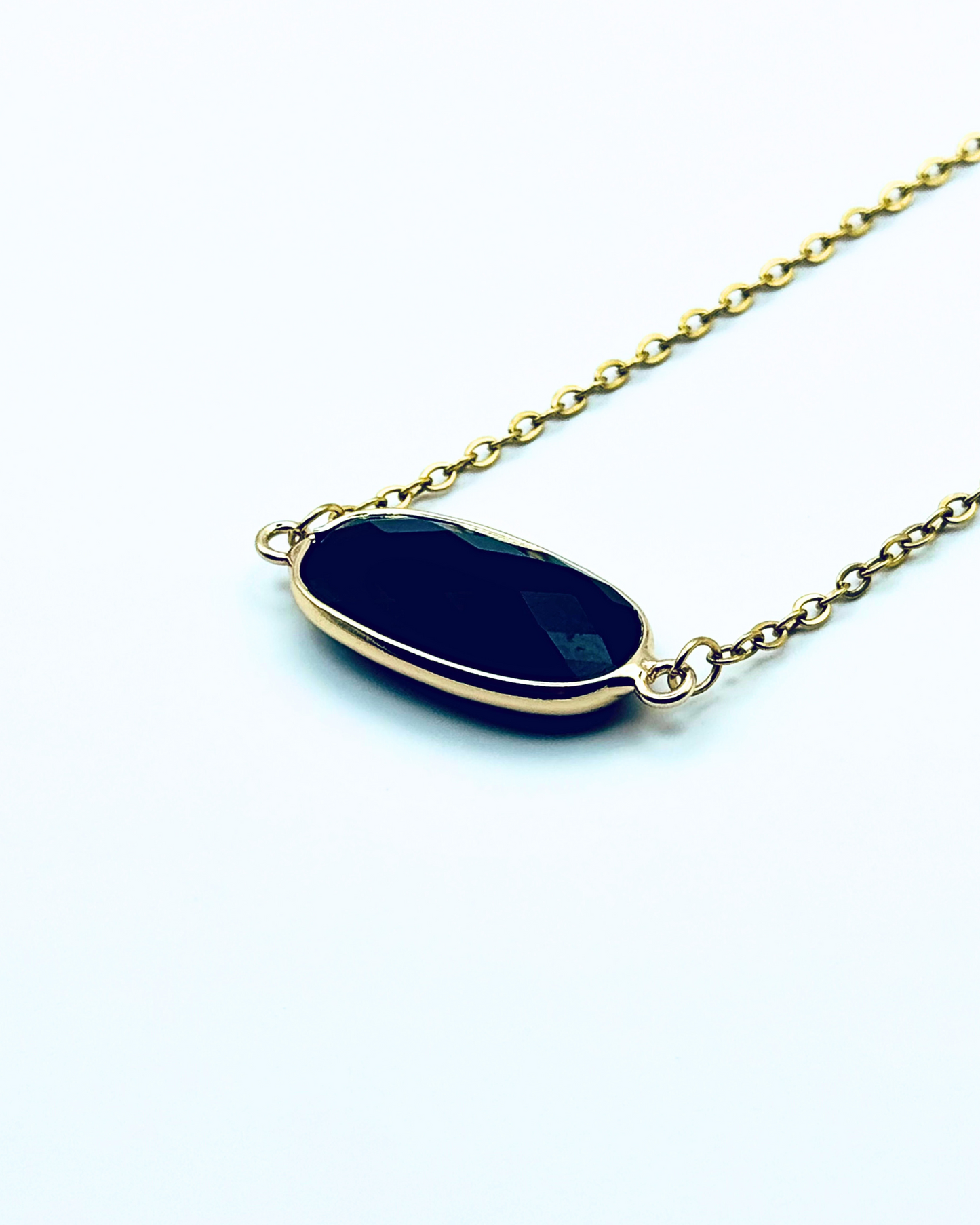 Oval Natural Gemstone Necklace