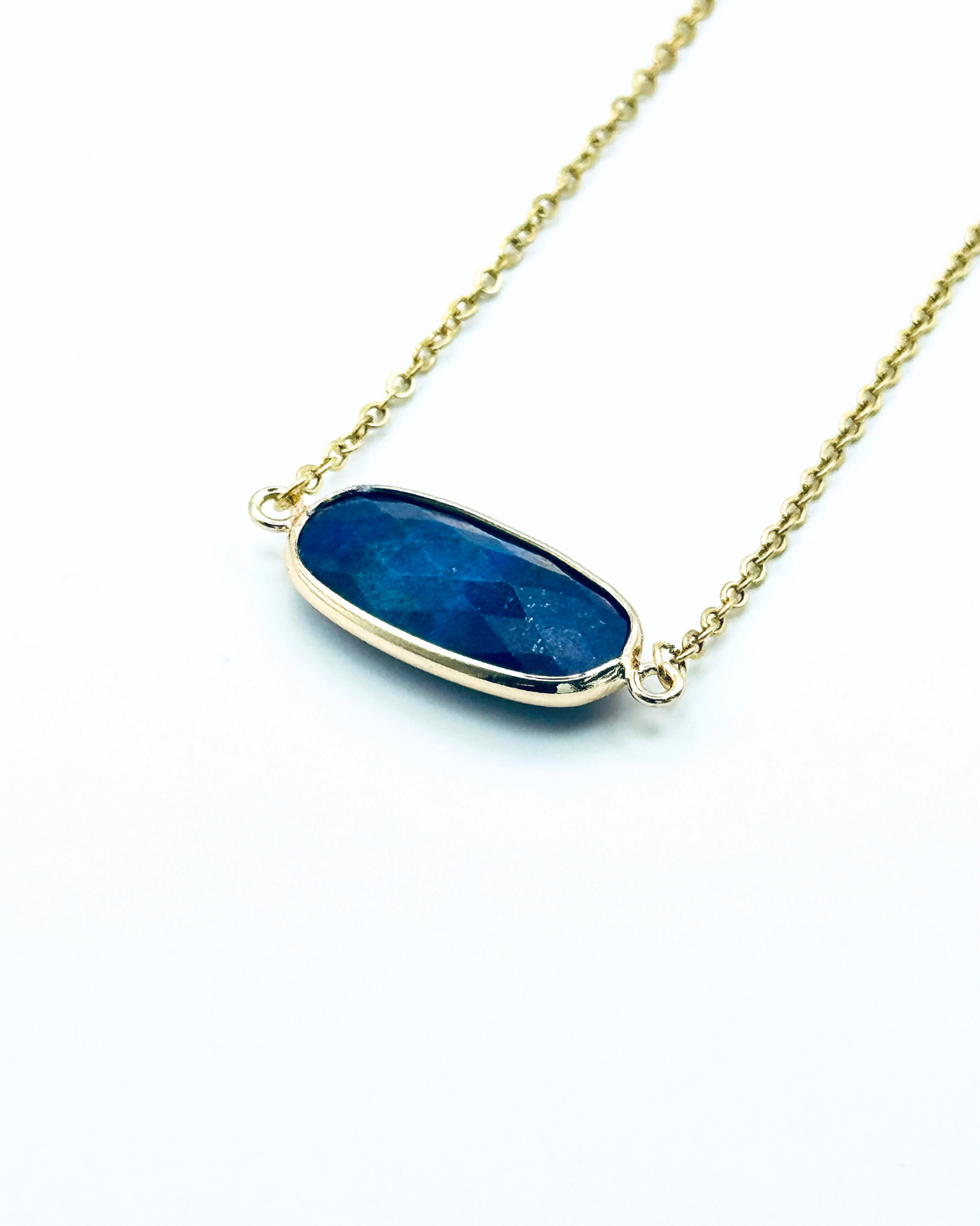 Oval Natural Gemstone Necklace