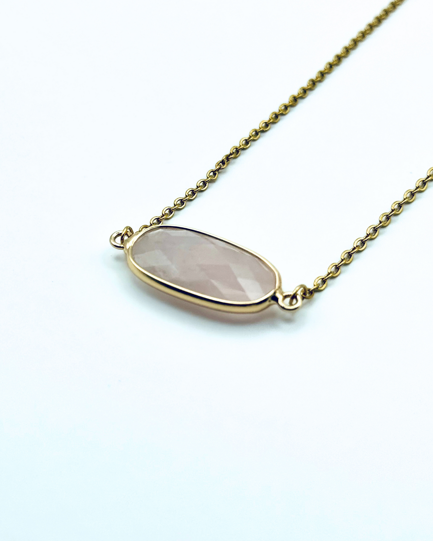 Oval Natural Gemstone Necklace