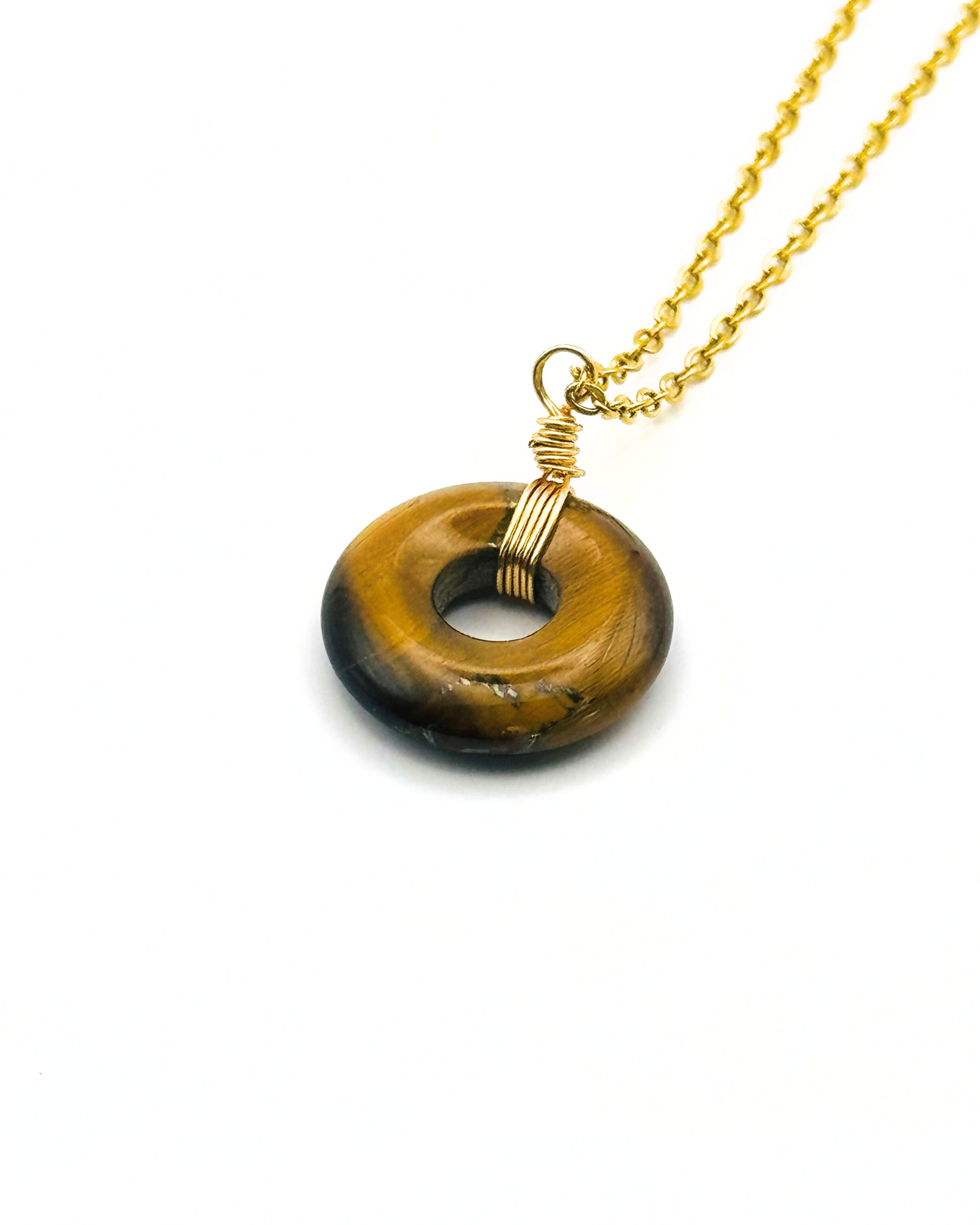 Peace Buckle Natural Gemstone Necklace