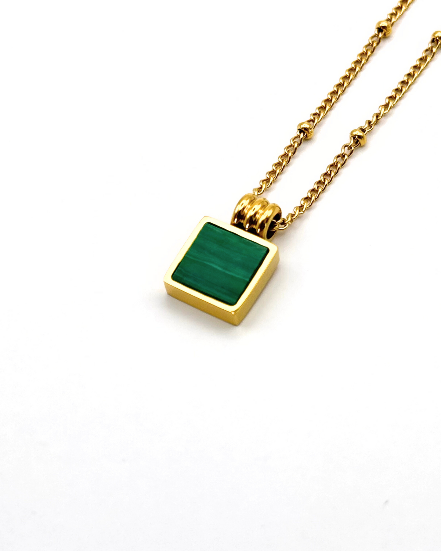 Meraya - Natural Lapis Lazuli Square Necklace