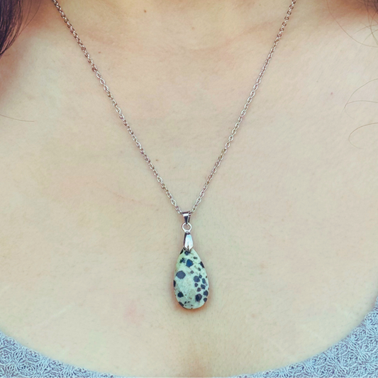 Tear Drop Faceted Natural Gemstone Necklace