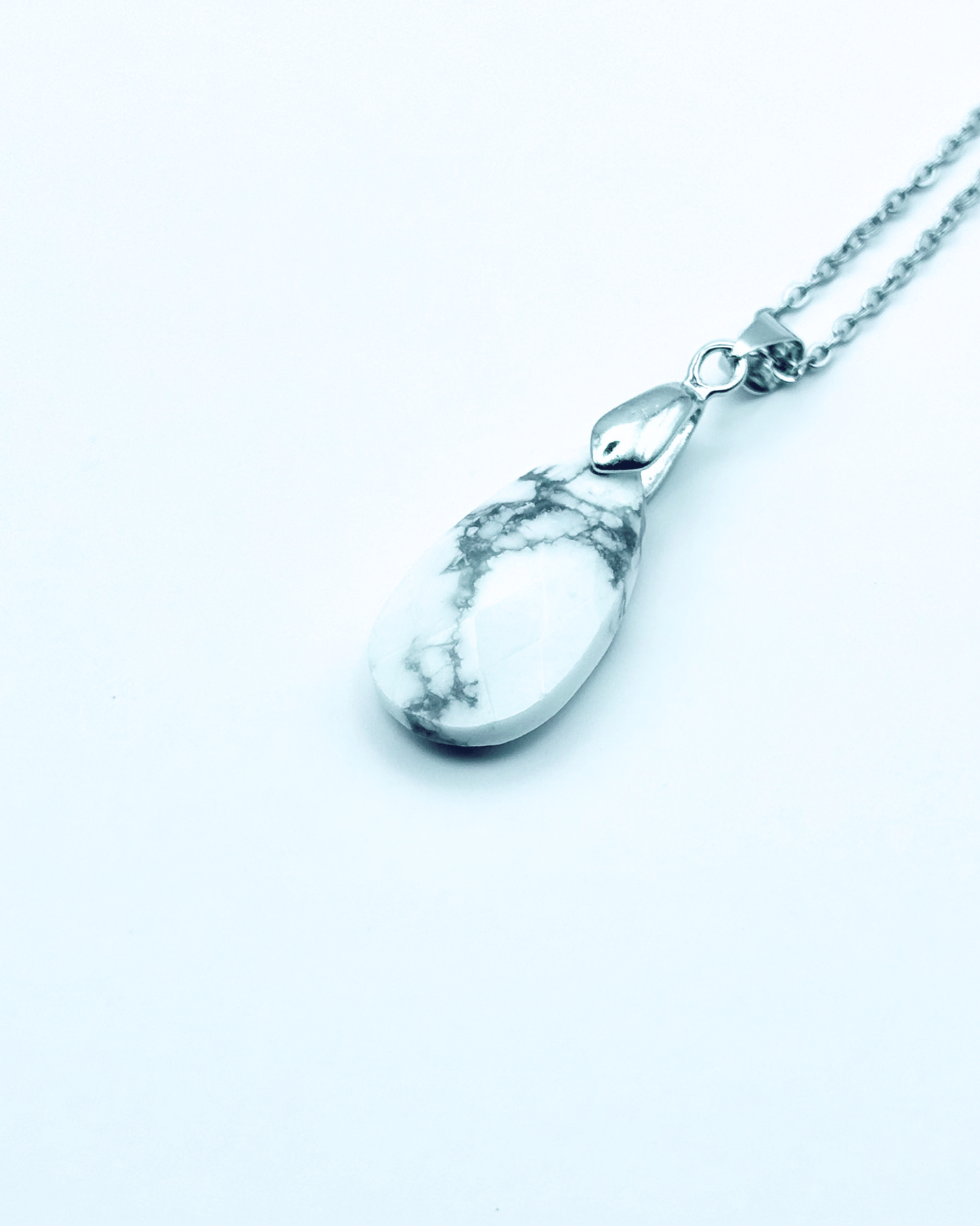 Tear Drop Faceted Natural Gemstone Necklace