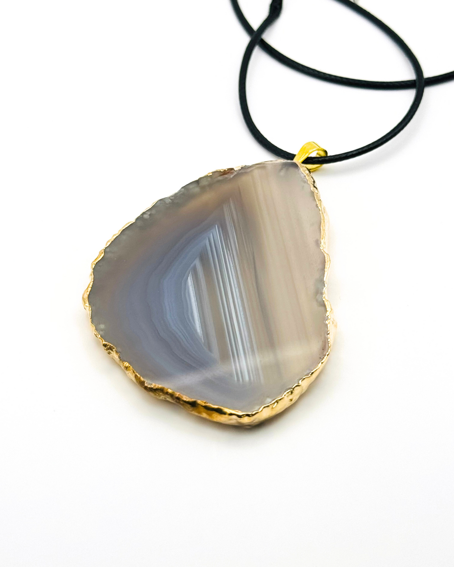 Gold Plated Natural Gemstone Thread Necklace