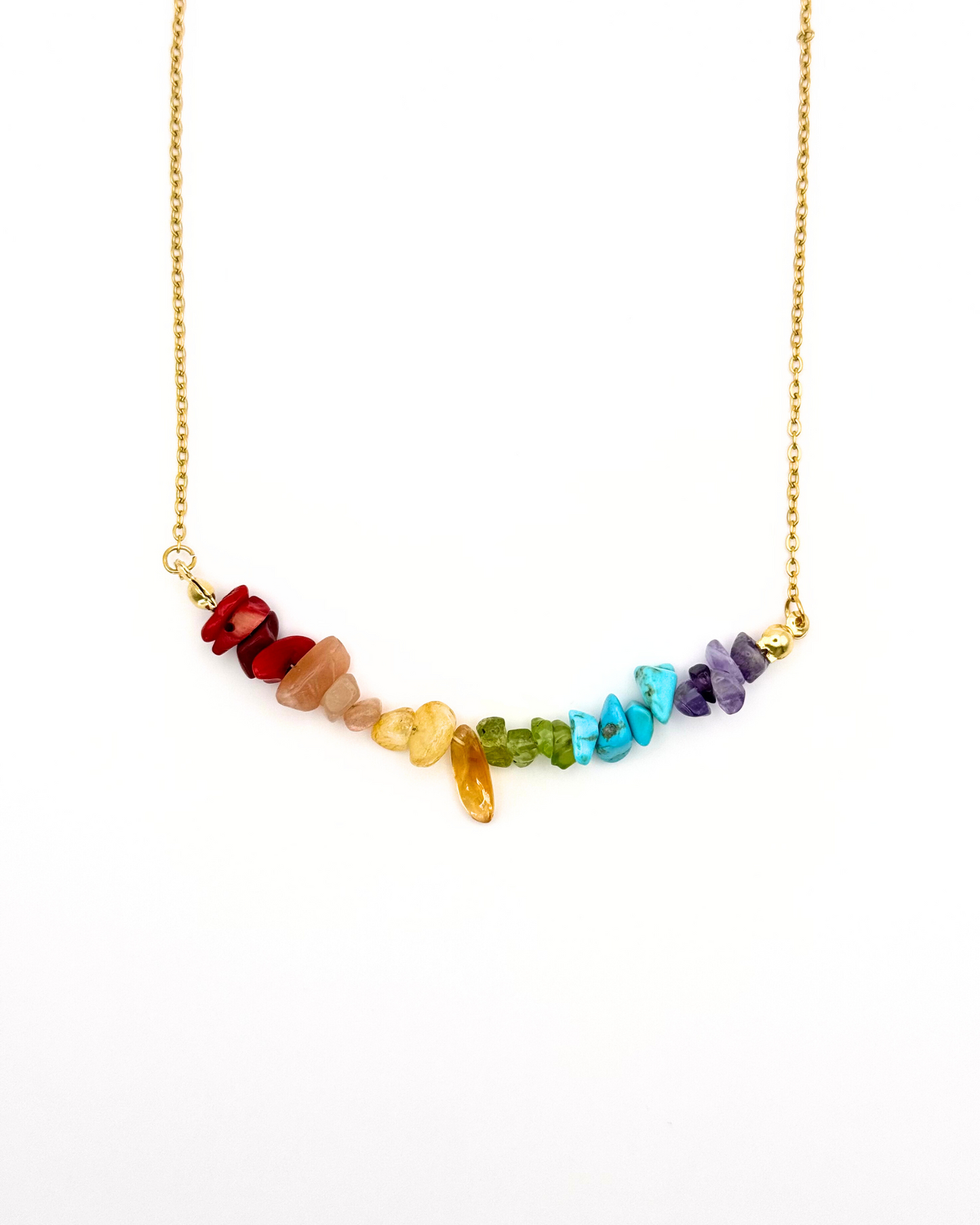 Seven Chakras Multi Stone Necklace