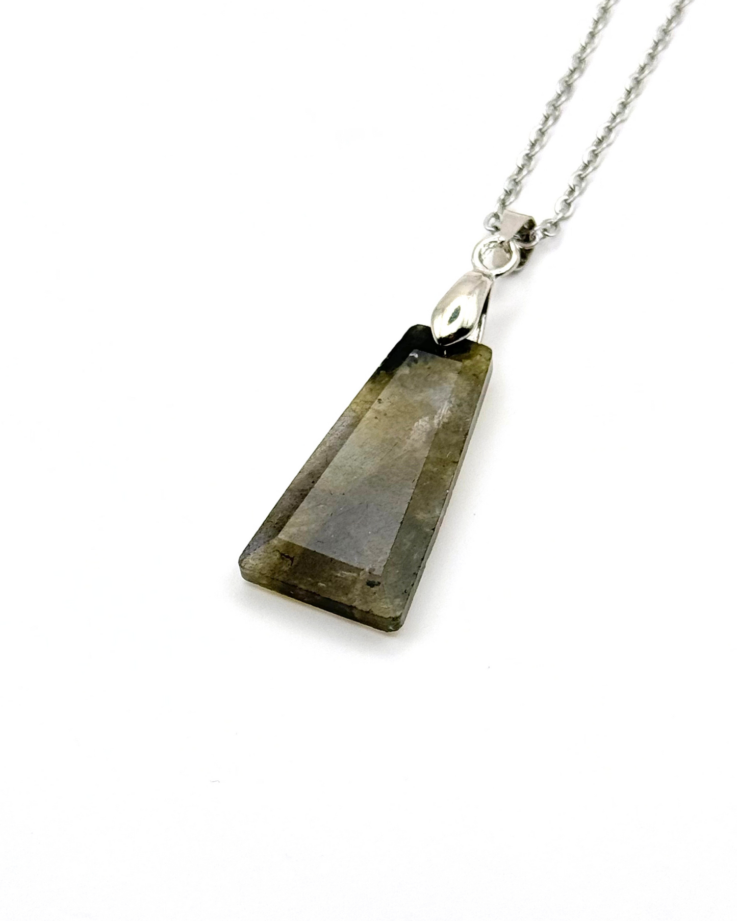 Trapezium Faceted Natural Gemstone Necklace