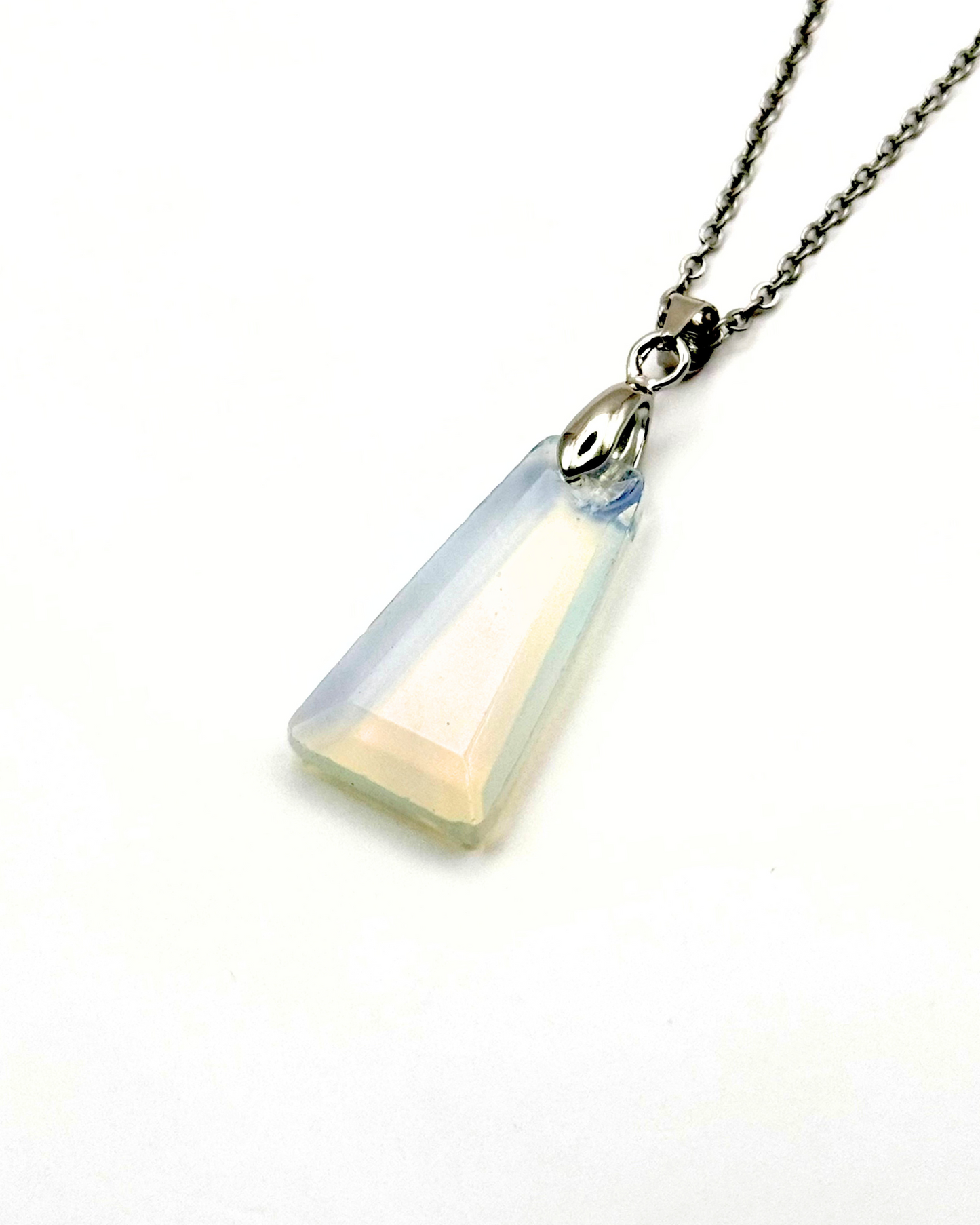 Trapezium Faceted Natural Gemstone Necklace
