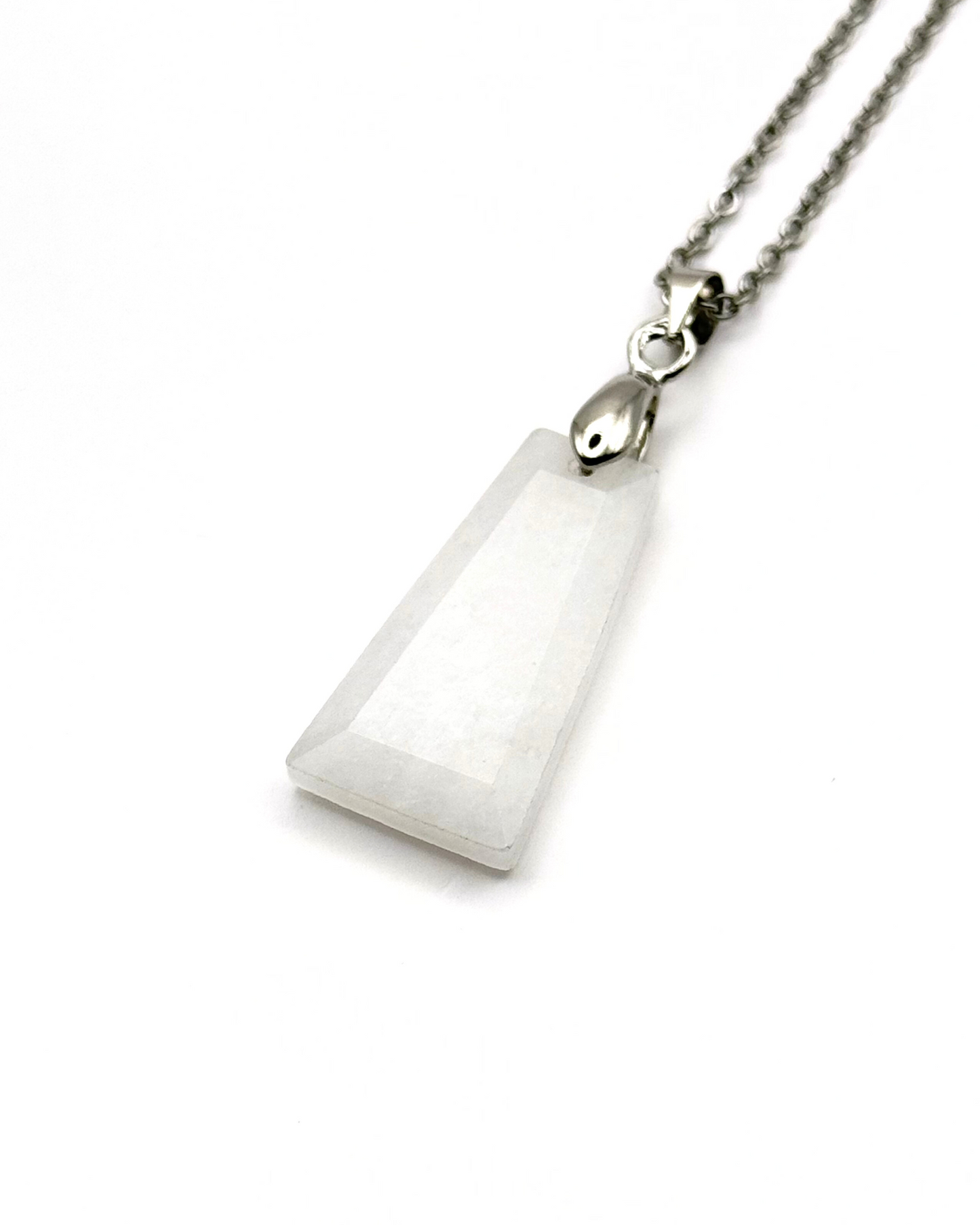 Trapezium Faceted Natural Gemstone Necklace