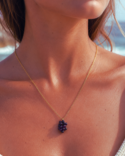 Garnet Grapes Necklace
